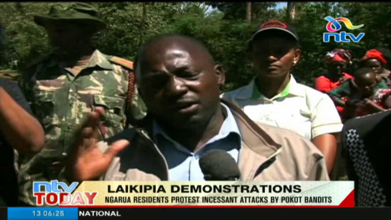 Ngarua residents in Laikipia County protest incessant attacks by Pokot bandits