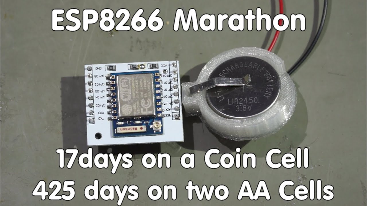 #58 ESP8266 передает данные 17 дней на sparkfun.com и ubidots.com, работая от часовых батарей.