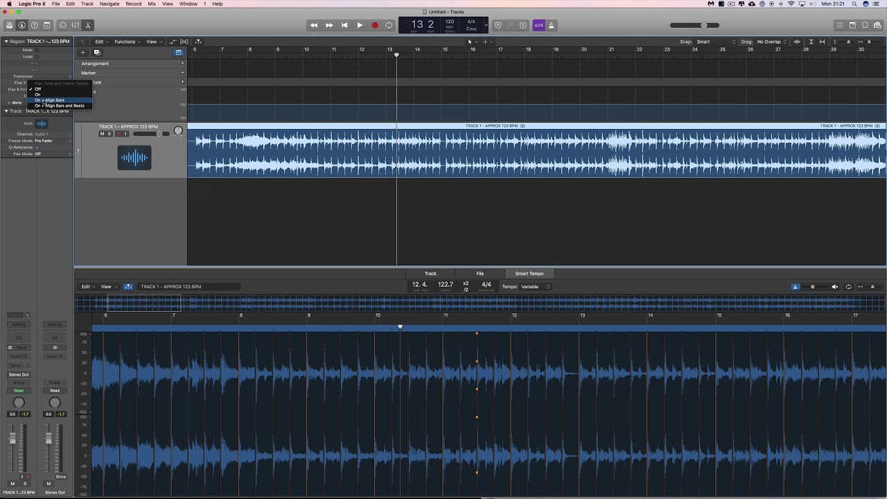 Logic Pro X - FLEX v Smart Tempo 1