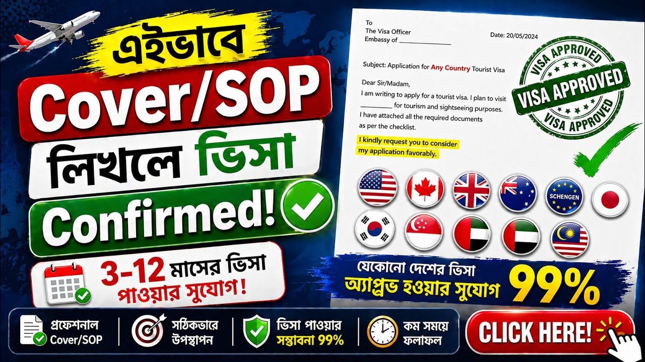 এইভাবে Cover Letter/SOP লিখলে ভিসা নিশ্চিত! ✍️📄 | Best Visa Cover Letter & SOP Writing Guide