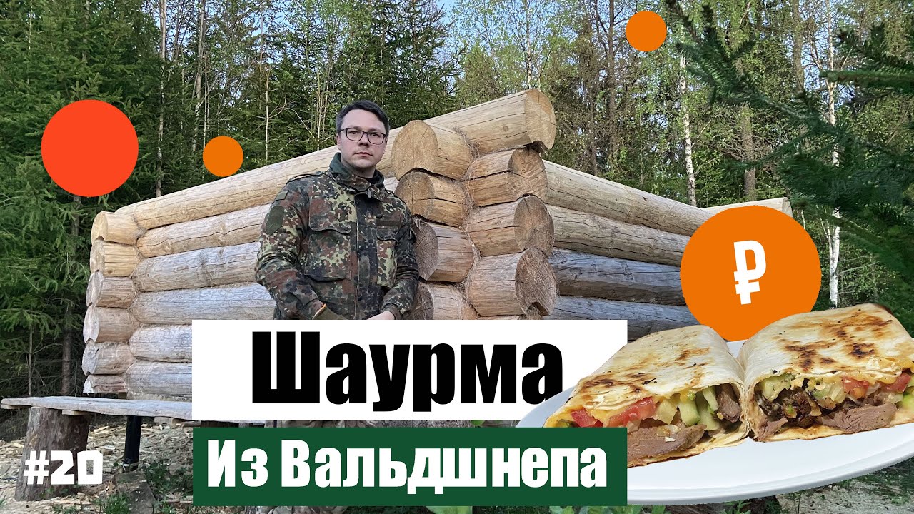 Шаурма из вальдшнепа - Баня#20 - Build sauna alone - Log cabine - Тайга подмосковная