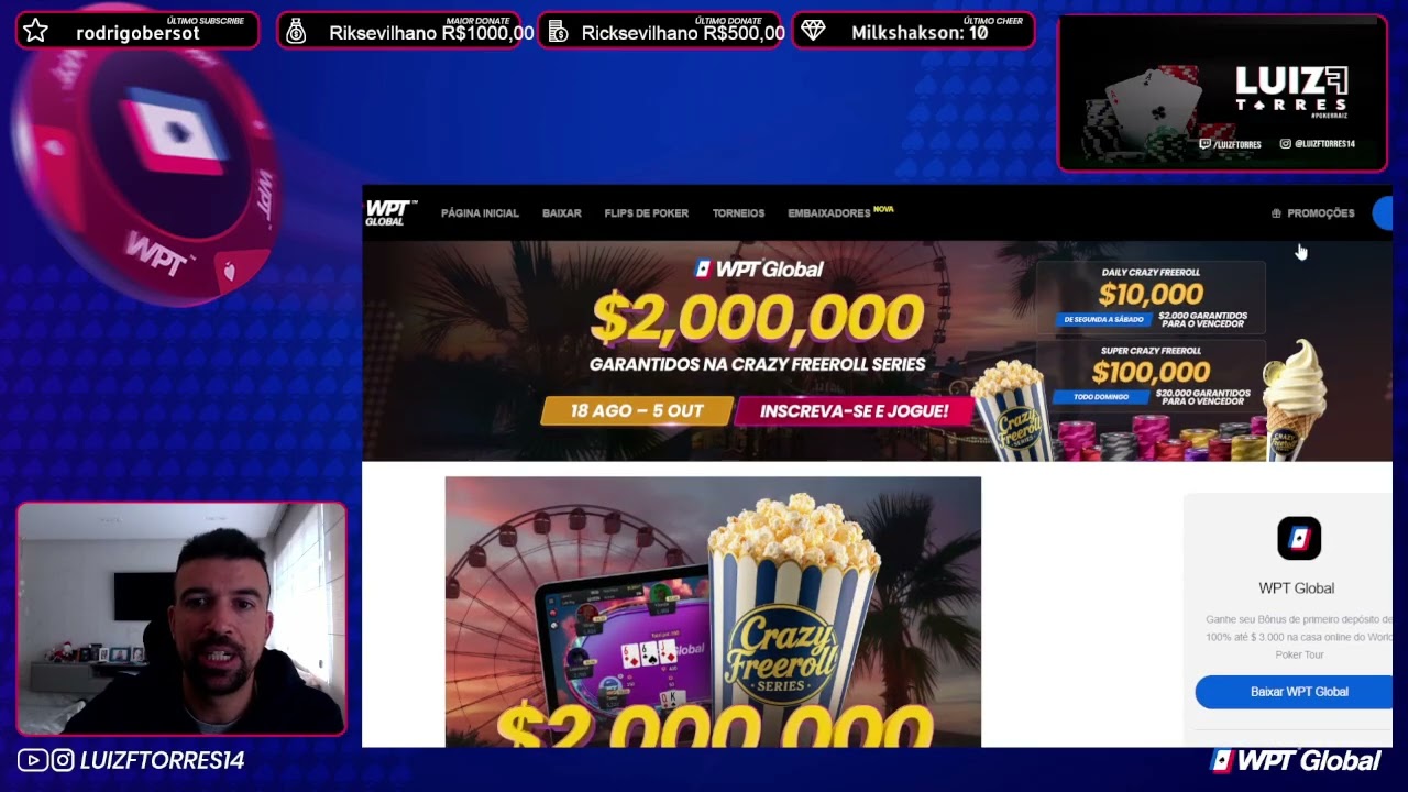 2 MILH&Otilde;ES GR&Aacute;TIS! A maior promo&ccedil;&atilde;o da hist&oacute;ria do poker online come&ccedil;a hoje no WPT GLOBAL!