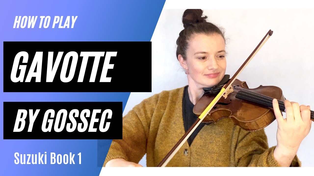 How to play GAVOTTE from SUZUKI VIOLIN vol. 1 // A PLAY ALONG tutorial