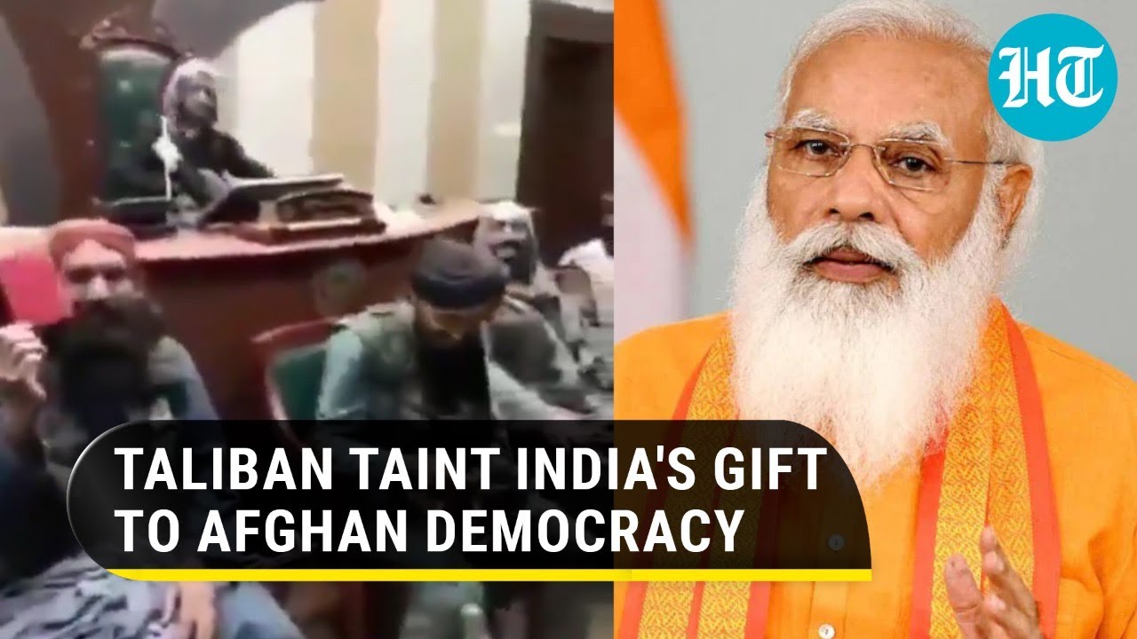 Watch: Taliban terrorists inside India-built Parliament in Afghanistan's Kabul