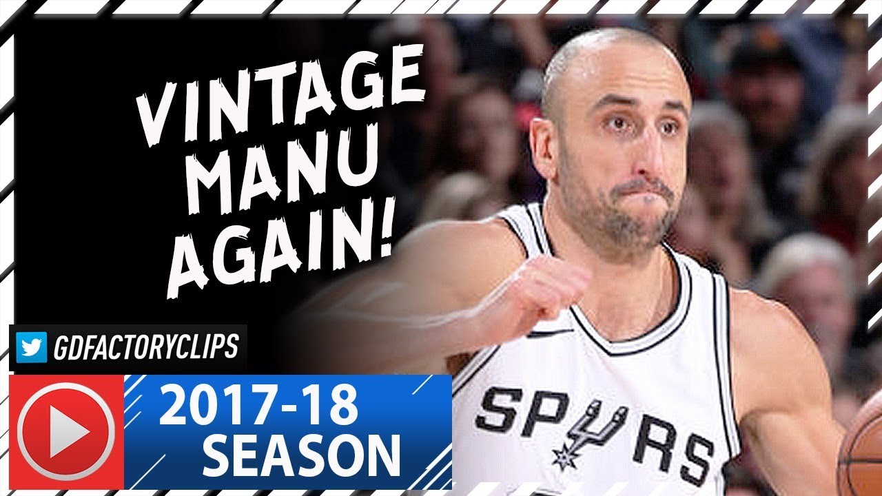40 Yr-Old Manu Ginobili Full Highlights vs Trail Blazers (2018.01.07) - 26 Pts, VINTAGE!