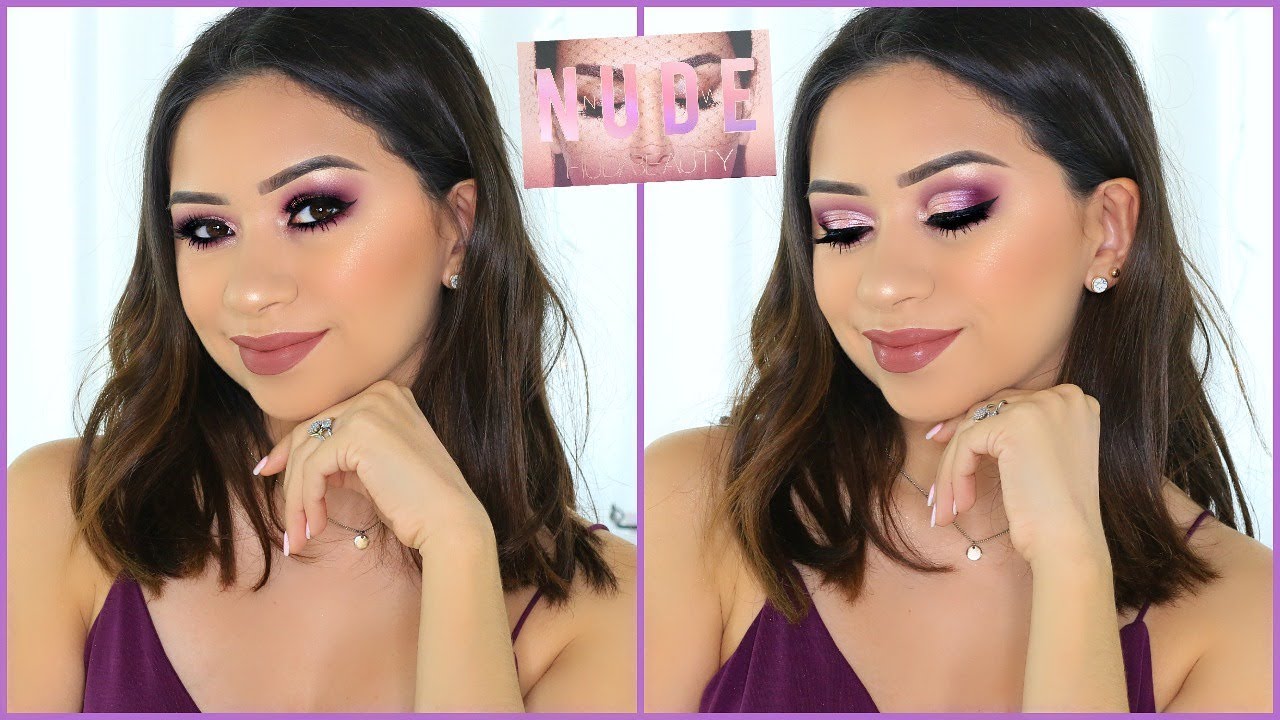 BERRY PRETTY HUDA BEAUTY NEW NUDE PALETTE TUTORIAL