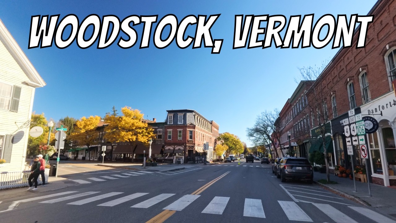 Drive Vermont: Woodstock! No talking drive through a Vermont town.