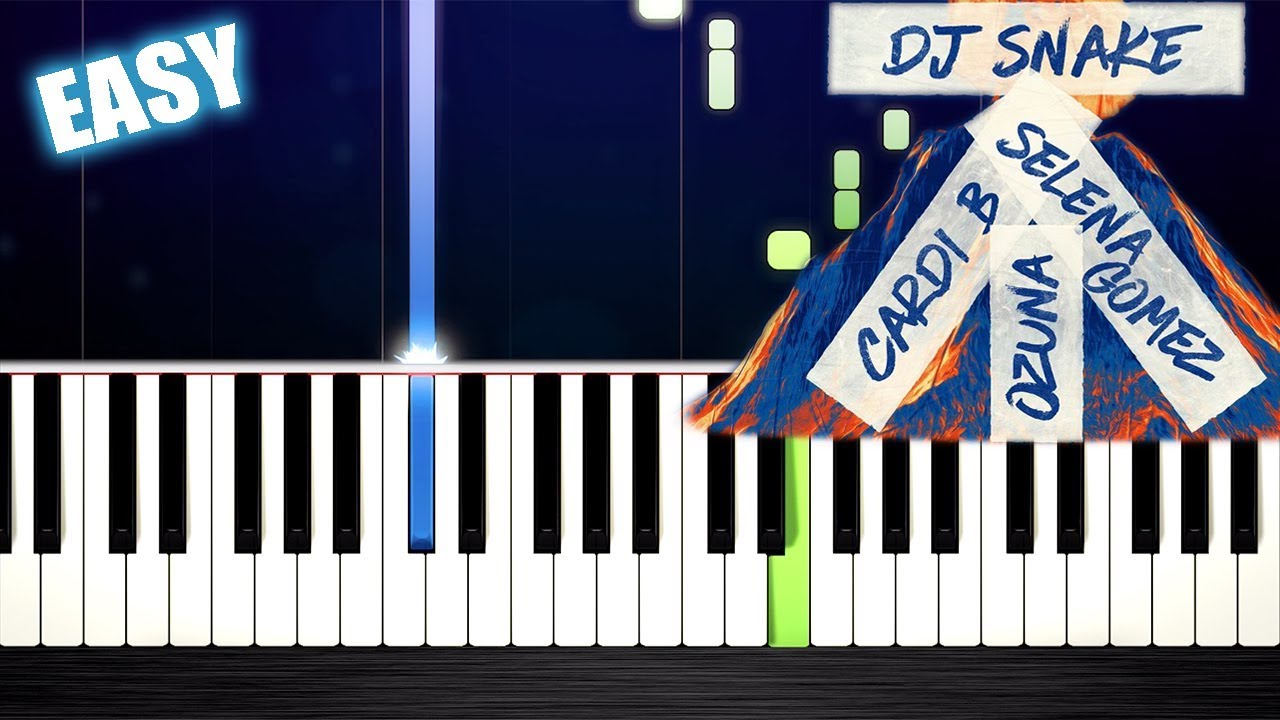 DJ Snake - Taki Taki ft. Selena Gomez, Ozuna, Cardi B - EASY Piano Tutorial by PlutaX
