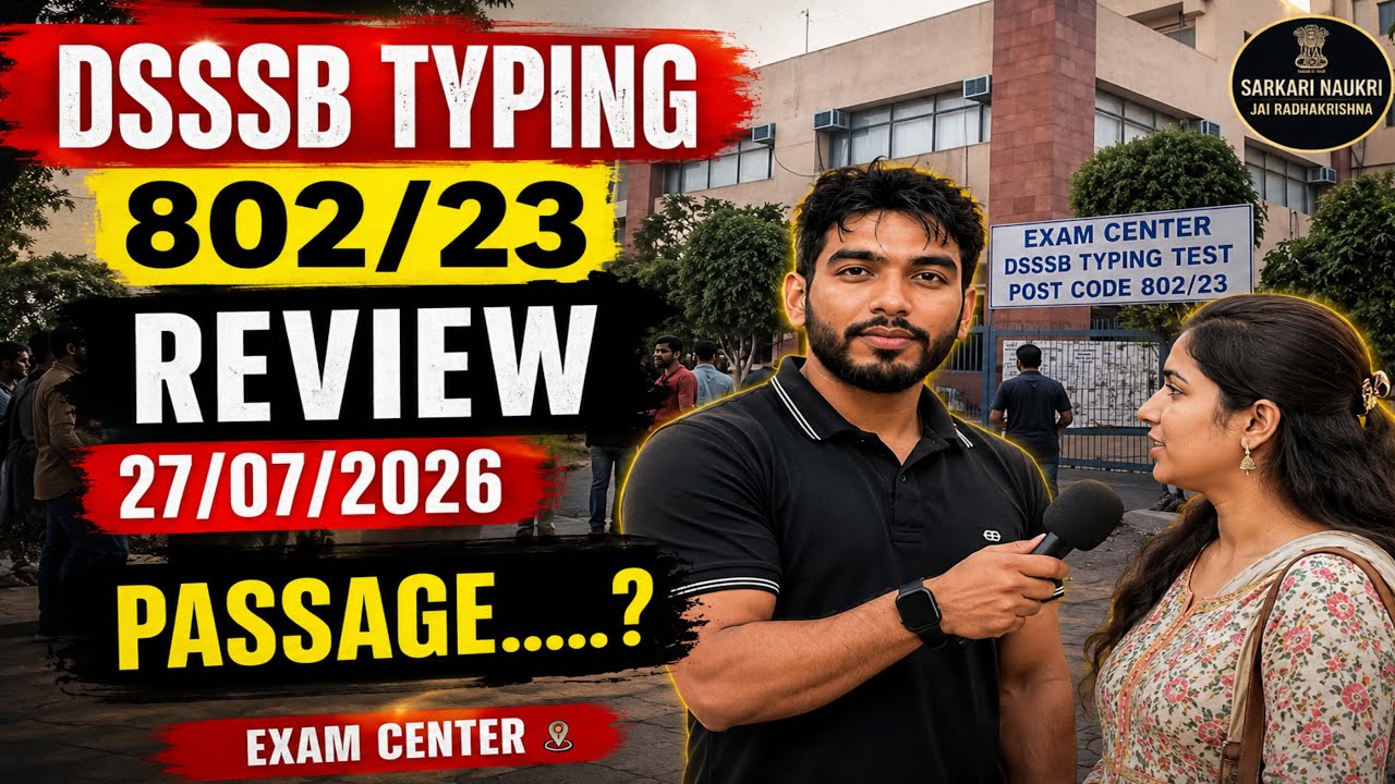 dsssb 802/23 TYPING REVIEW 🛑 LIVE