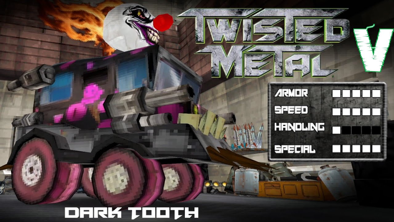 [PC] Twisted Metal V Fan Game Ver. 2.0 (Dark Tooth - Story Mode on Hard difficulty & Ending)