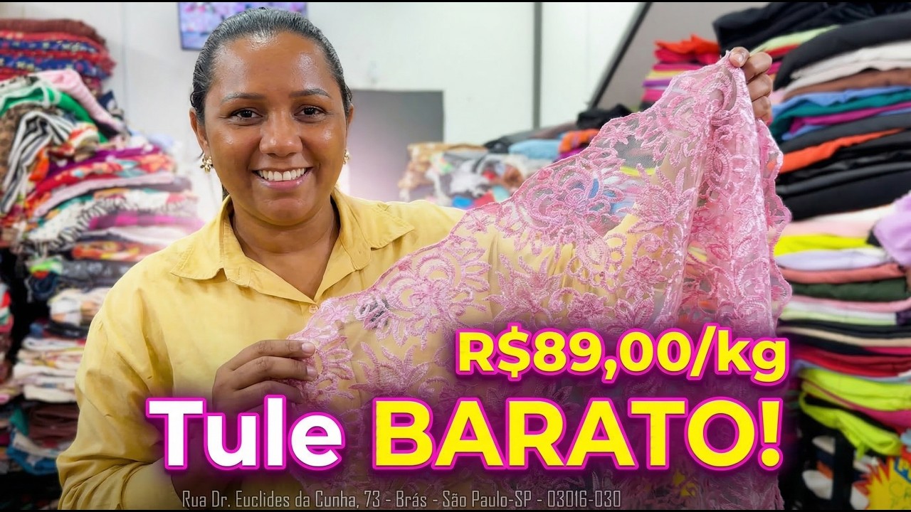 Vestidos de Festa e Fantasias Gastando Pouco: Tule Bordado no Quilo!