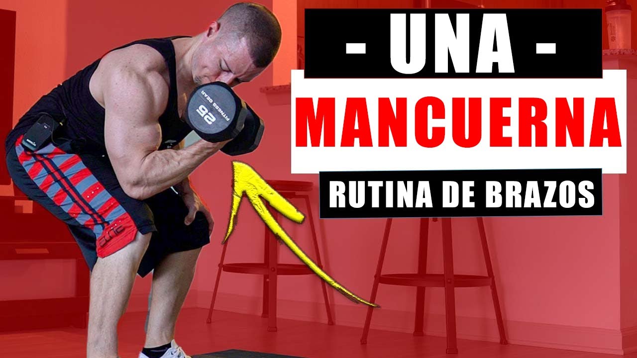 Rutina de Brazos con Una Mancuerna (RUTINAS CON UNA MANCUERNA) | Rutina de Biceps y Triceps en Casa