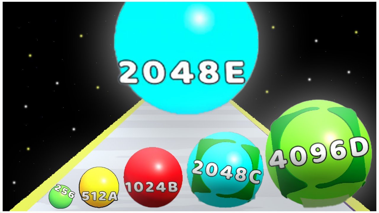 Ball Run Merge Number 3D - reach 2048E - Gameplay Walkthrough - Infinity mode