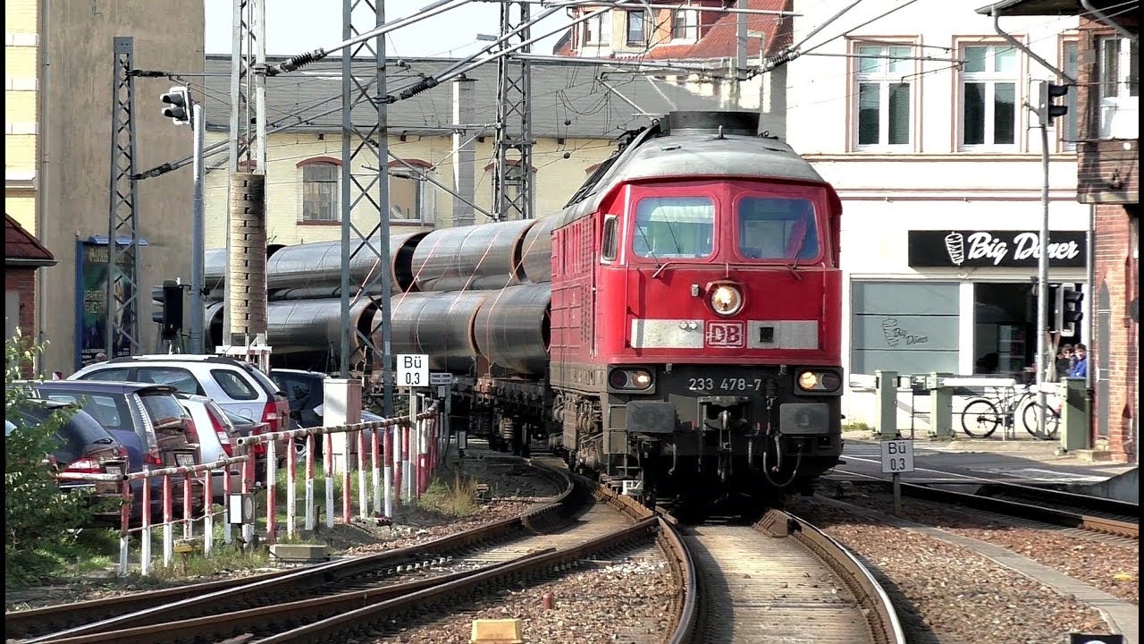 [HD]  Br 232 , Br 233 Ludmilla Güterzug in Stralsund