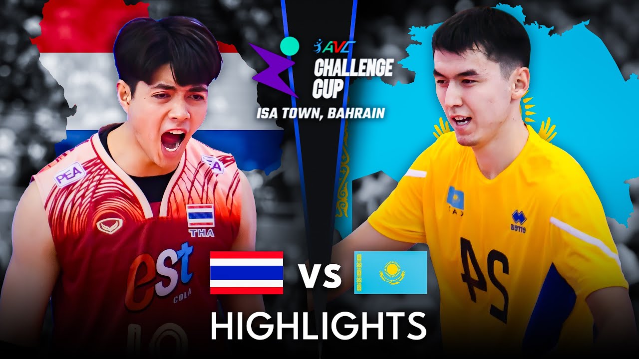 🇰🇿 KAZAKHSTAN vs THAILAND 🇹🇭 | Highlights | AVC Challenge Cup 2024
