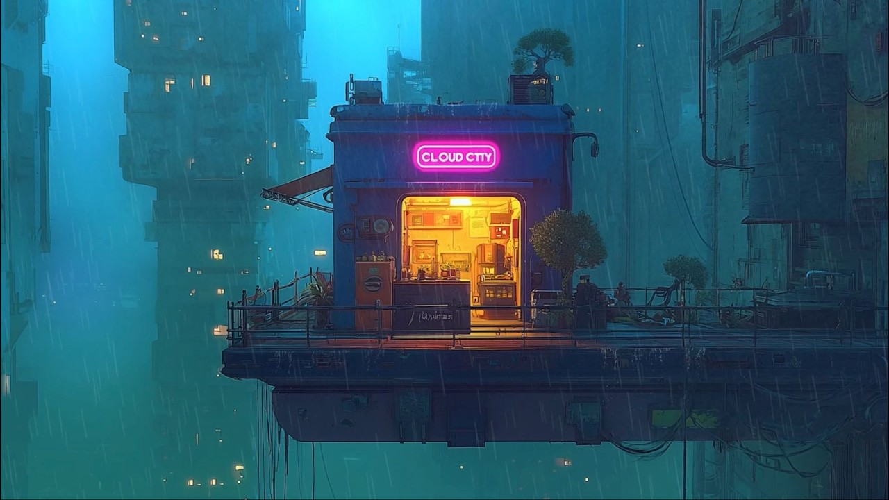 Future Echo Horizons ☔ Futuristic / Lofi / Rain for Study & Relax Vibes