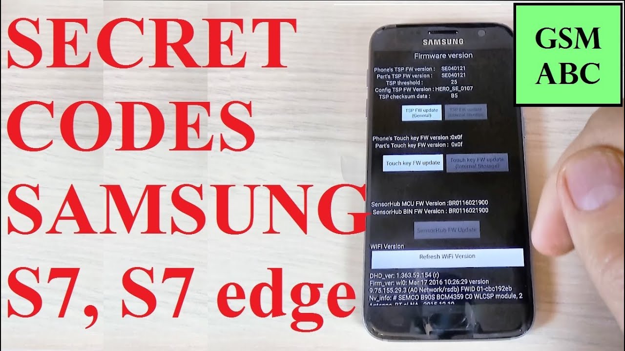 SECRET CODES for Samsung Galaxy S7, S7 edge