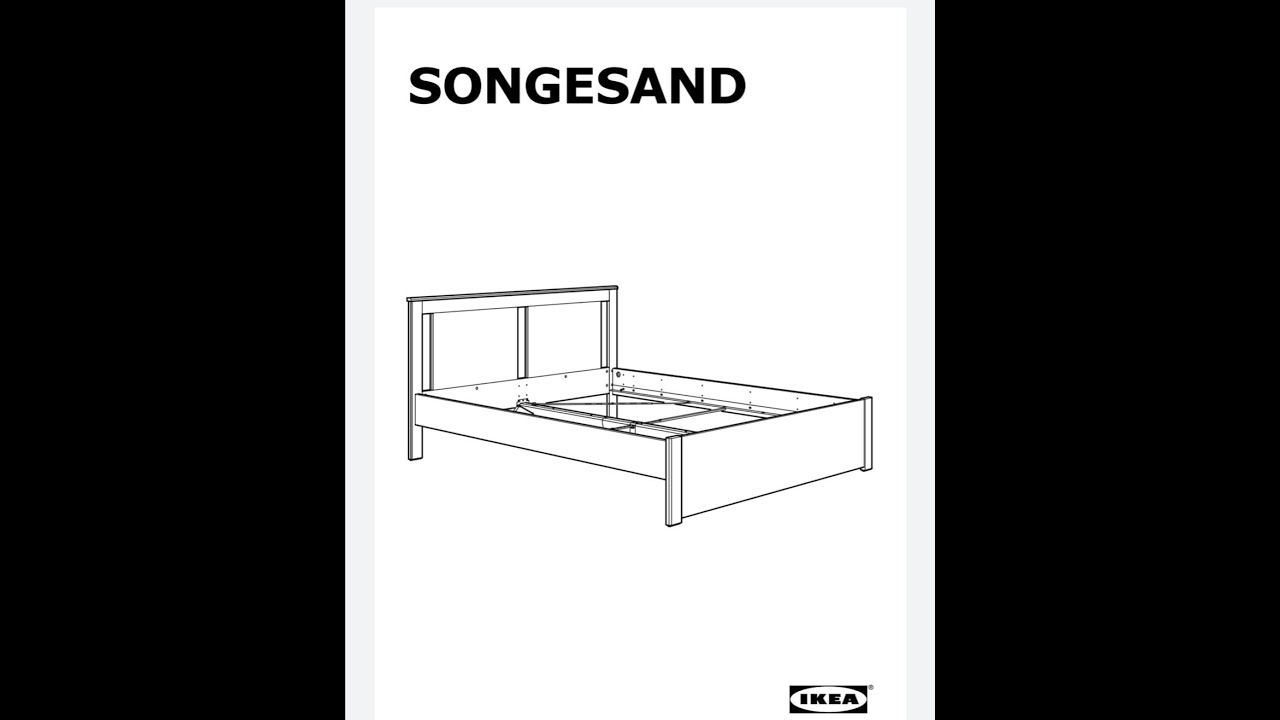 IKEA SONGESAND BED ASSEMBLY  Instructions quick guide to assemble furniture at home office DIY Guide