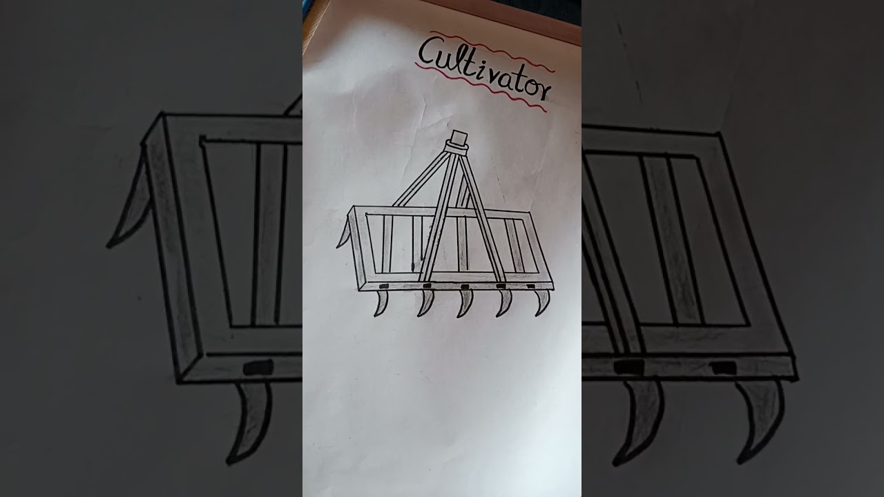 cultivator easy drawing