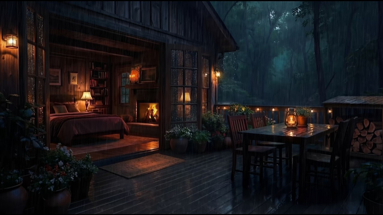 A Quiet Night in a Cozy Cabin, Spend a Peaceful Night with Gentle Rain Sounds｜ASMR for Deep Sleep
