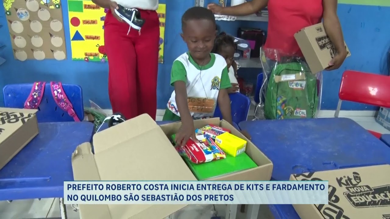 PREFEITO ROBERTO COSTA INICIA ENTREGA DE KITS E FARDAMENTO NO QUILOMBO SÃO SEBASTIÃO DOS PRETOS