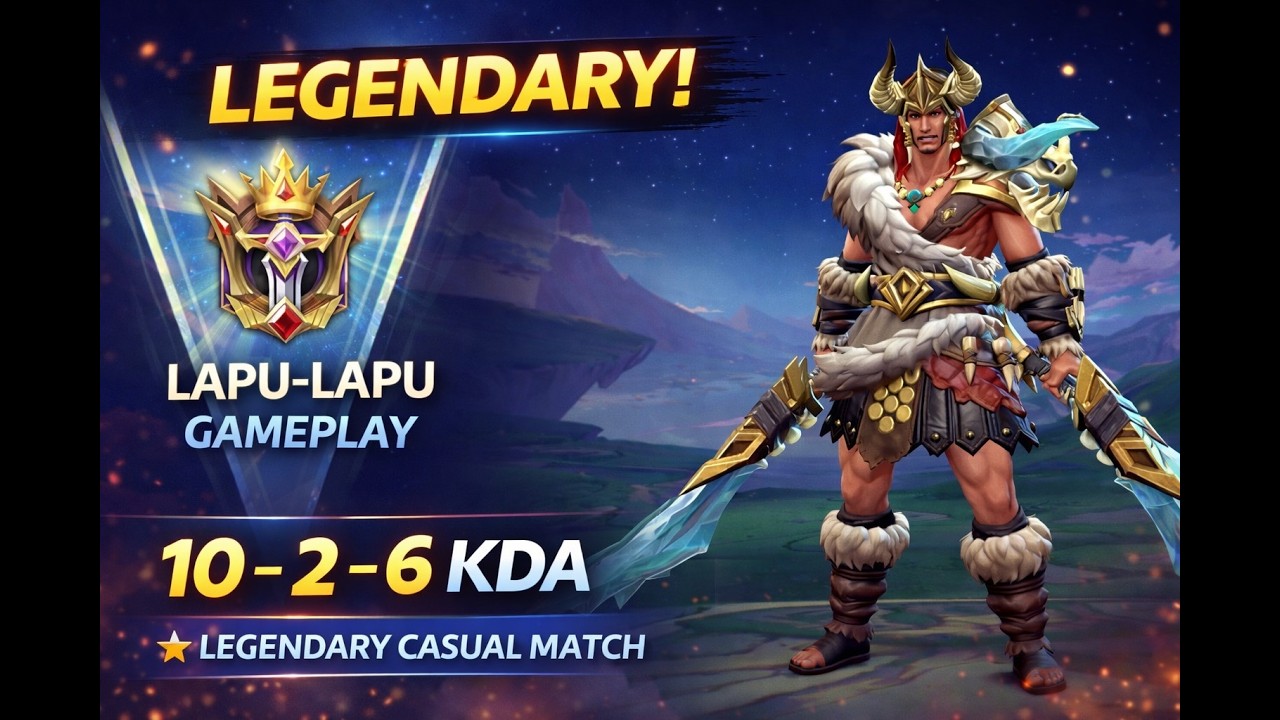 Lapu-Lapu Is Still OP! 😈 10-2-6 Gameplay | MLBB Casual Match