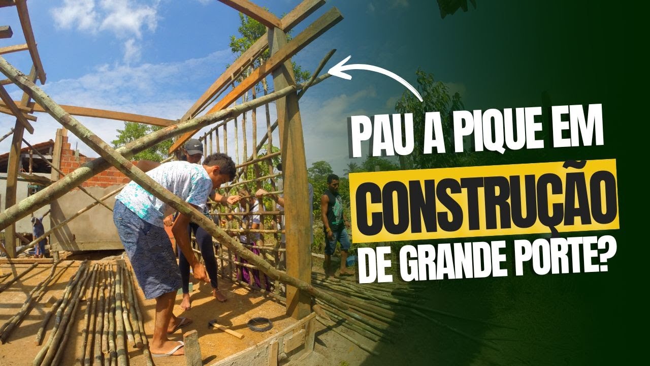 Pau a pique pode ser usado em construções de grande porte?
