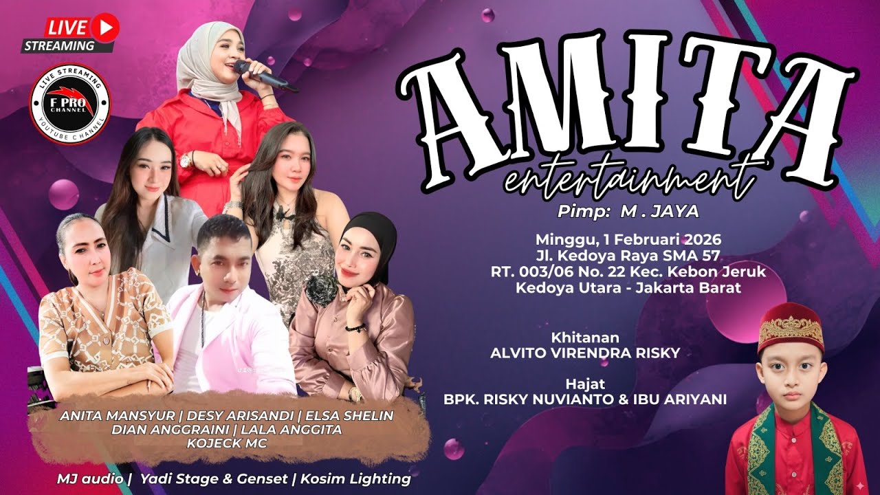 LIVE AMITA ENTERTAINMENT ( MALAM ) - KHITANAN ALVITO VIRENDRA RISKY | MINGGU 01/02/2026 | KEDOYA