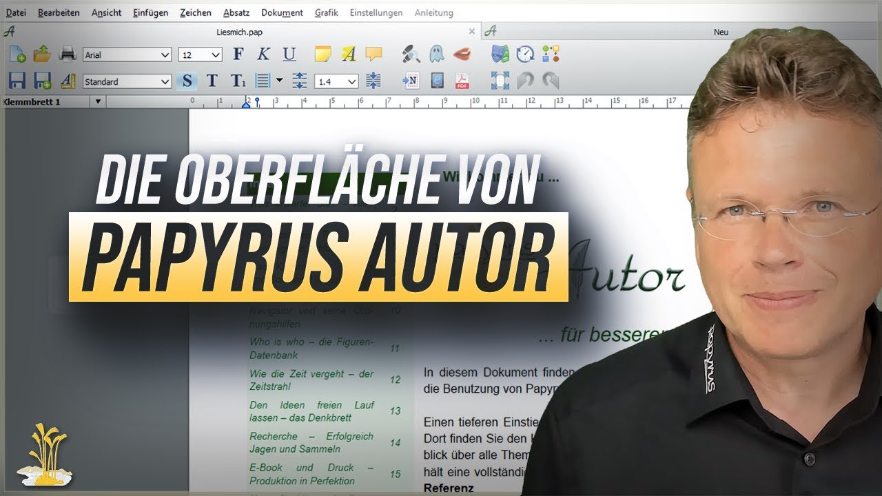 In Papyrus Autor zurechtfinden: Aufbau und Oberfläche [Papyrus Autor Tutorial 2]
