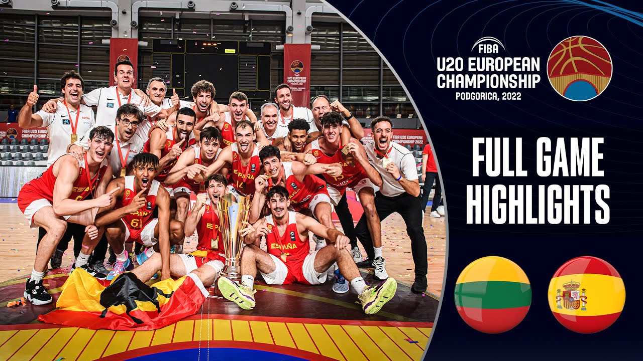 Lithuania - Spain | Basketball Highlights - Final | #FIBAU20Europe Men