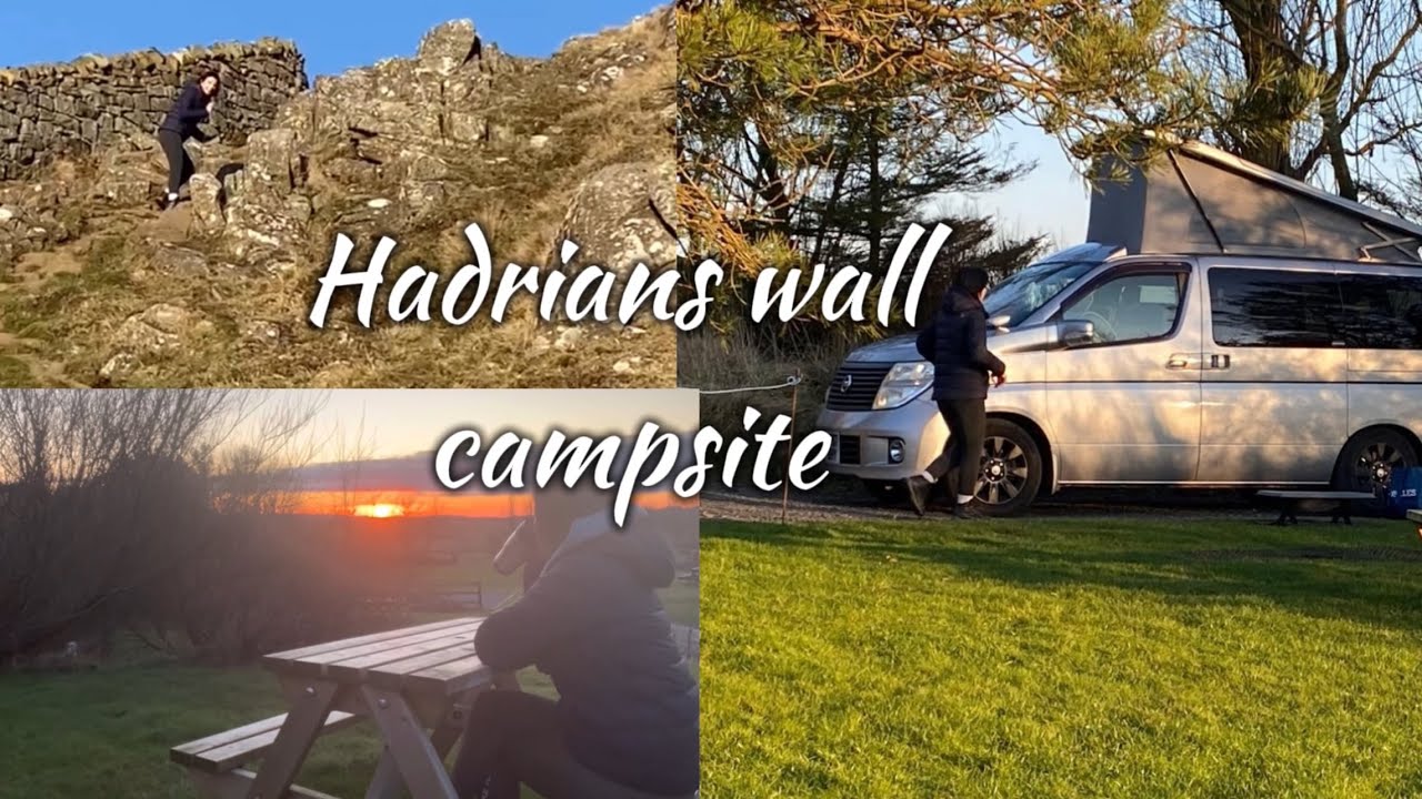 Van camp at Hadrians wall campsite / Northumberland/van life UK