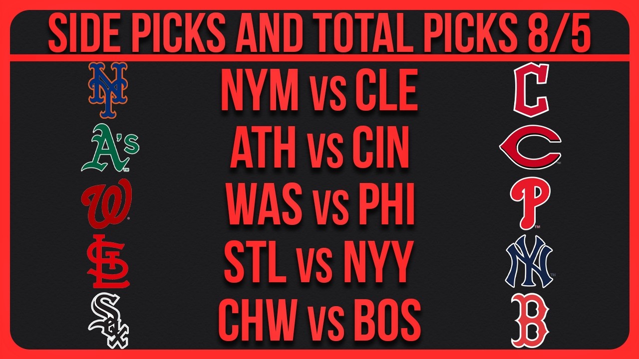 MLB Picks Today Wednesday 8/5/26 MLB Picks & Predictions Today (2/3)