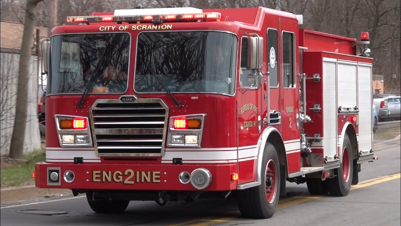 Scranton Fire Department Engine 2 Responding 3/6/24