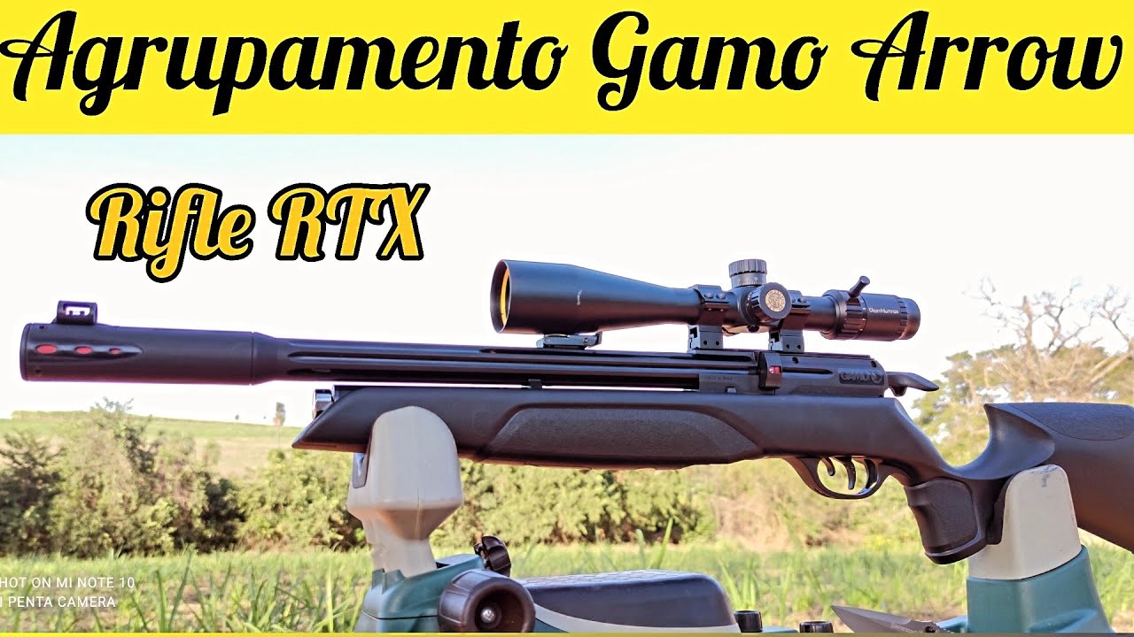 GAMO ARROW 5.5 PCP AGRUPAMENTO COM CHUMBOS RTX, LUNETA WHEST HUNTER 6-24X50FFP
