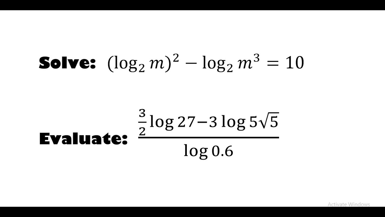 Learn Logarithmic Equations in Just 10 Minutes