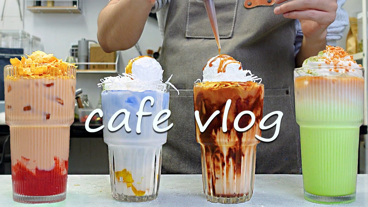 ✨Cafe Vlog Collection/Weekend Mood: Sweet & Tasty Drinks Inside🤍Cafe Vlog/ASMR/카페브이로그/no bgm