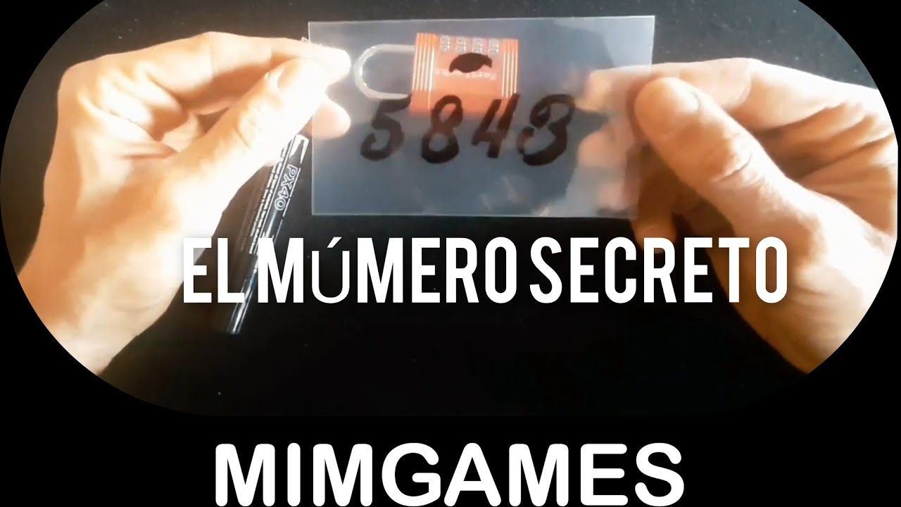 EL Número secreto; Escape room casero, juego.