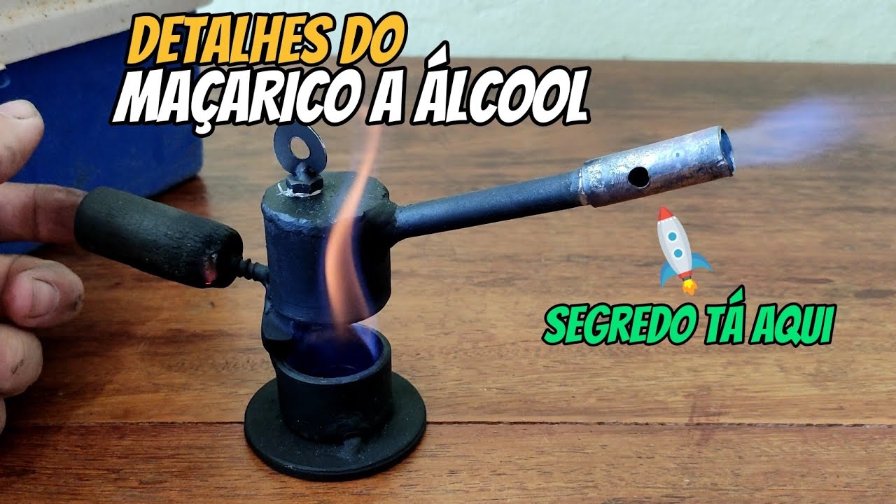 DETALHES DO MAÇARICO A ALCOOL POWER JET TURBO, ALCOHOL TORCH