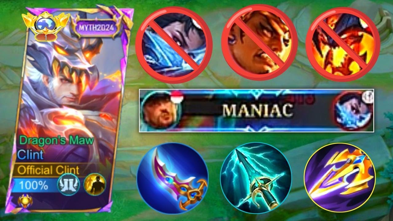 CLINT MANIAC!! BEGINI CARA MAIN CLINT LANING PHASE LAWAN GRANGER + BEST BUILD CLINT - Mobile Legends