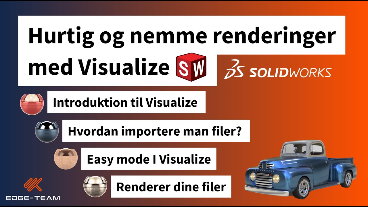 SOLIDWORKS Visualize Tutorial | Hurtige og nemme renderinger