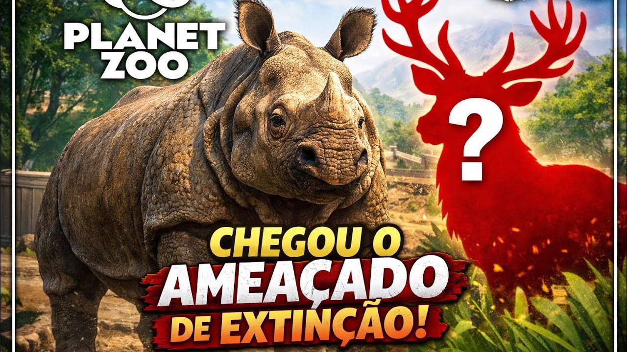 AMEAÇADO DE EXTINÇÃO! 🦏 Novo Rinoceronte Indiano no Planet Zoo PS5
