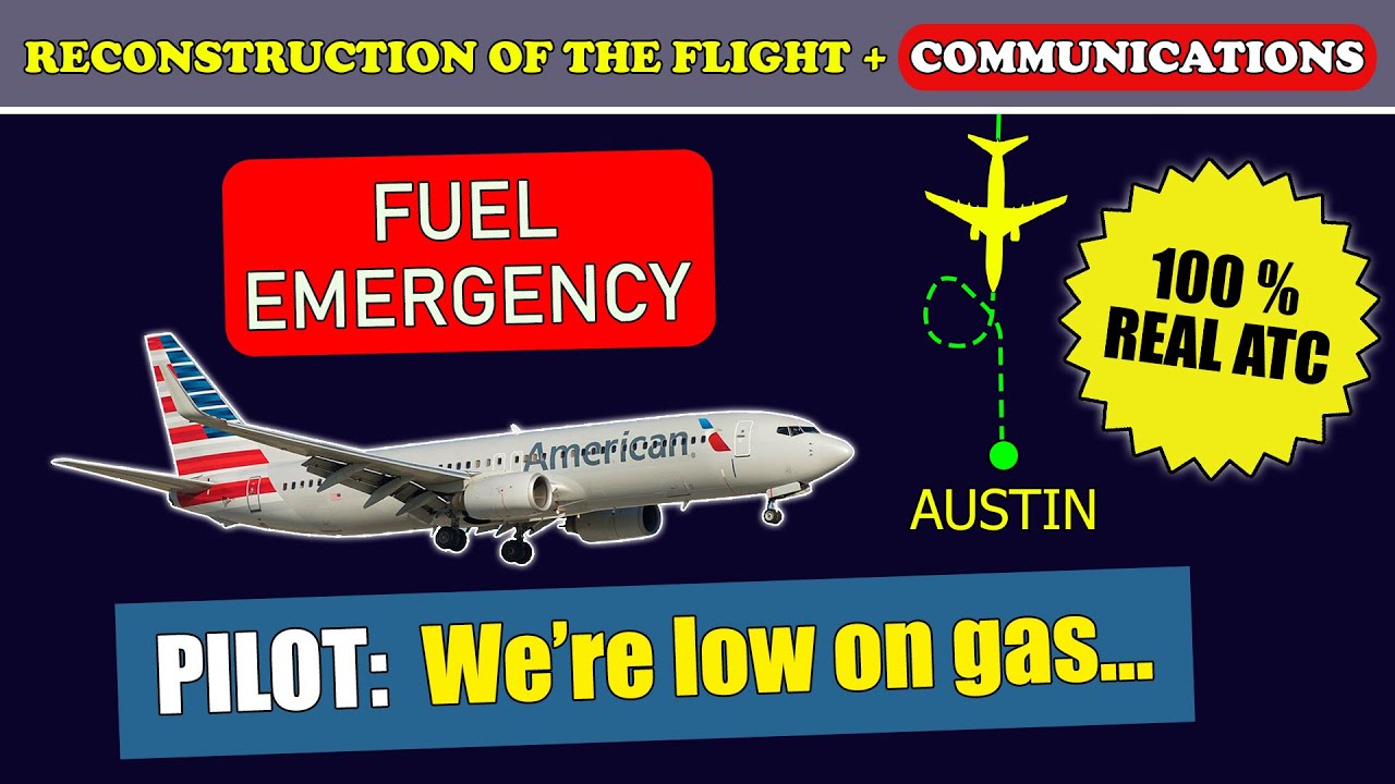 FUEL EMERGENCY. Minimum fuel on landing | American Airlines Boeing 737-800 | Austin airport