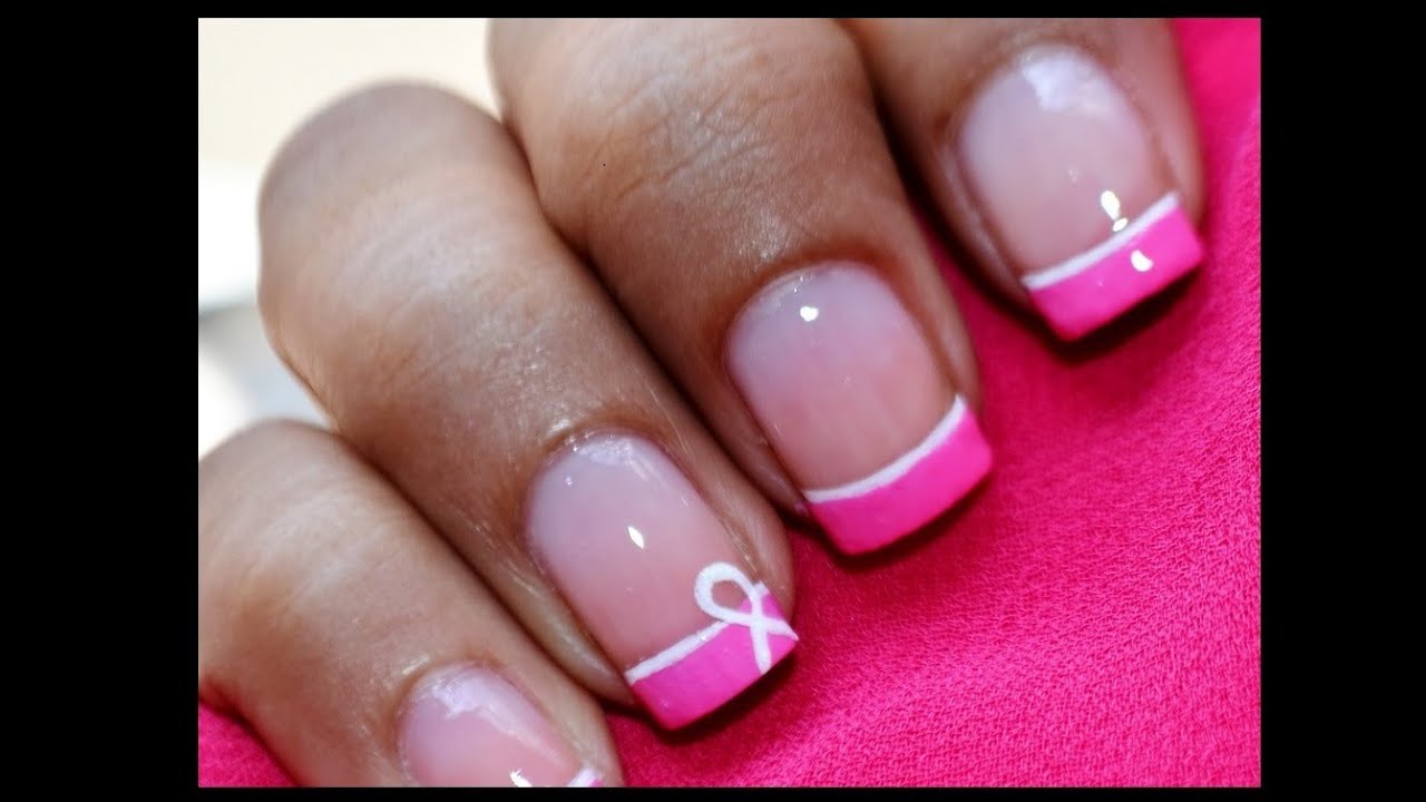 Breast Cancer Nails: Pink Nail Designs Tutorial!