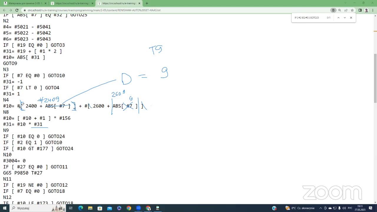 Анализ IF-THEN, IF-GOTO. Рассматриваем макросы от RENISHAW для системы ЧПУ HAAS от 27.03.2023