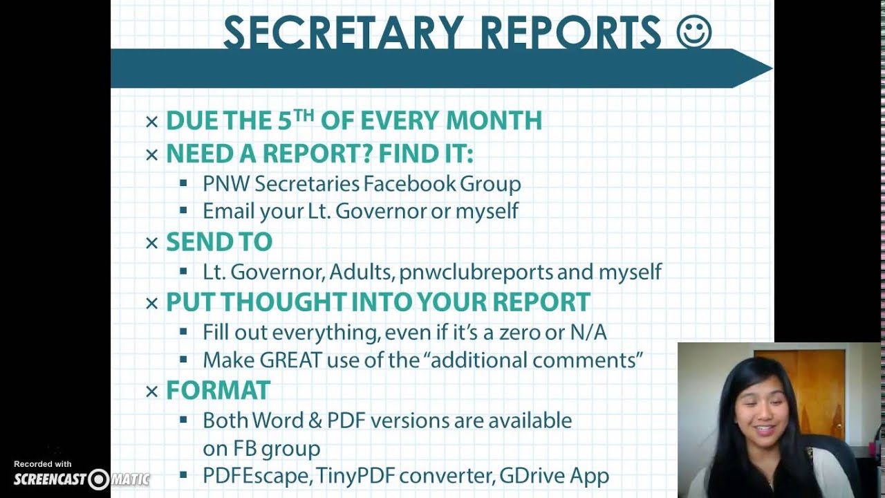 Secretary Training 2015 - Part 1