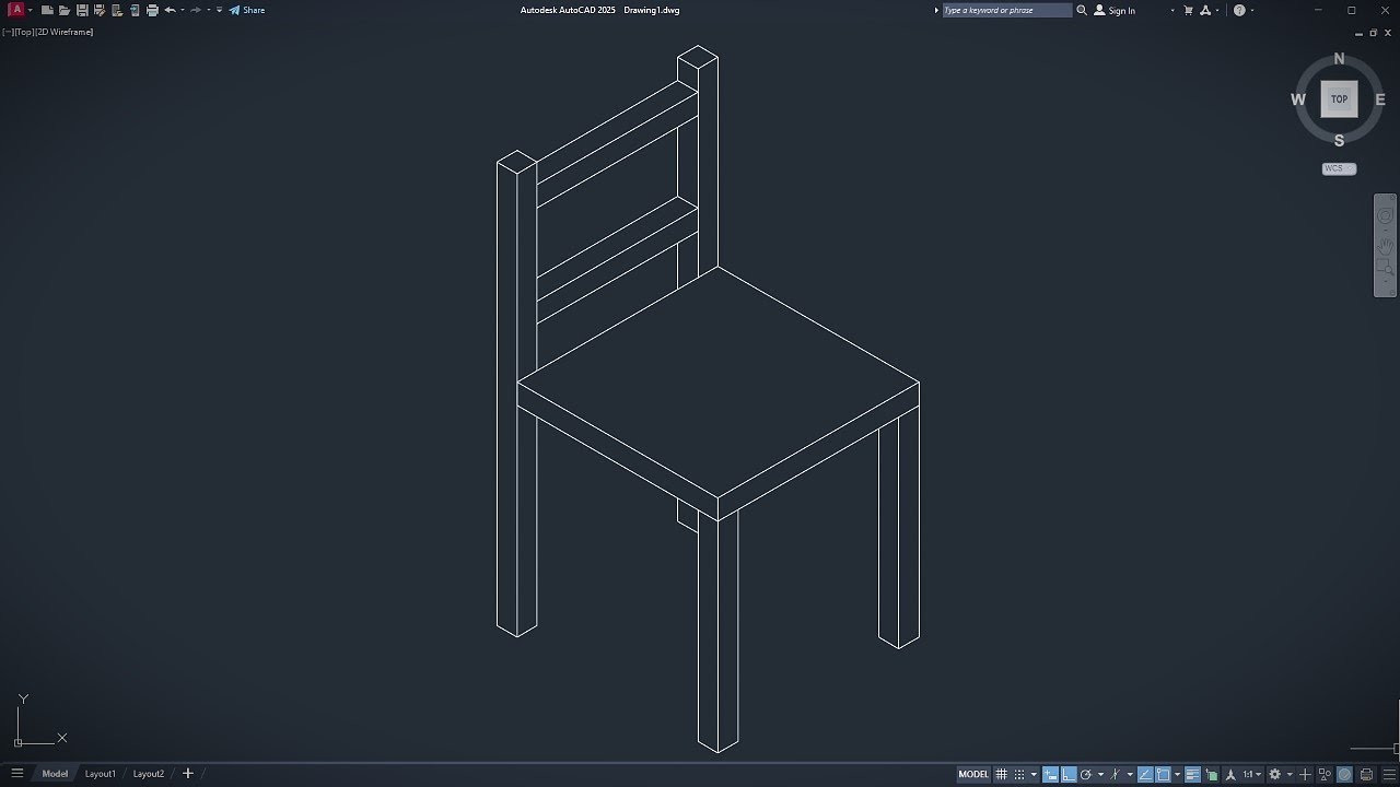 Нарисуйте стул в AutoCAD