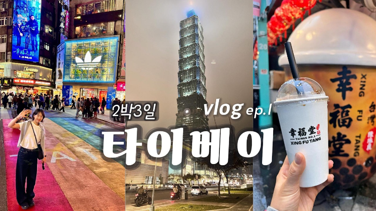 ✈️남편이랑 대만🇹🇼타이베이여행 vlog ep.1 | 공항에서 투어스만났어요😍 | 타이베이맛집투어 | 대만겨울날씨체험