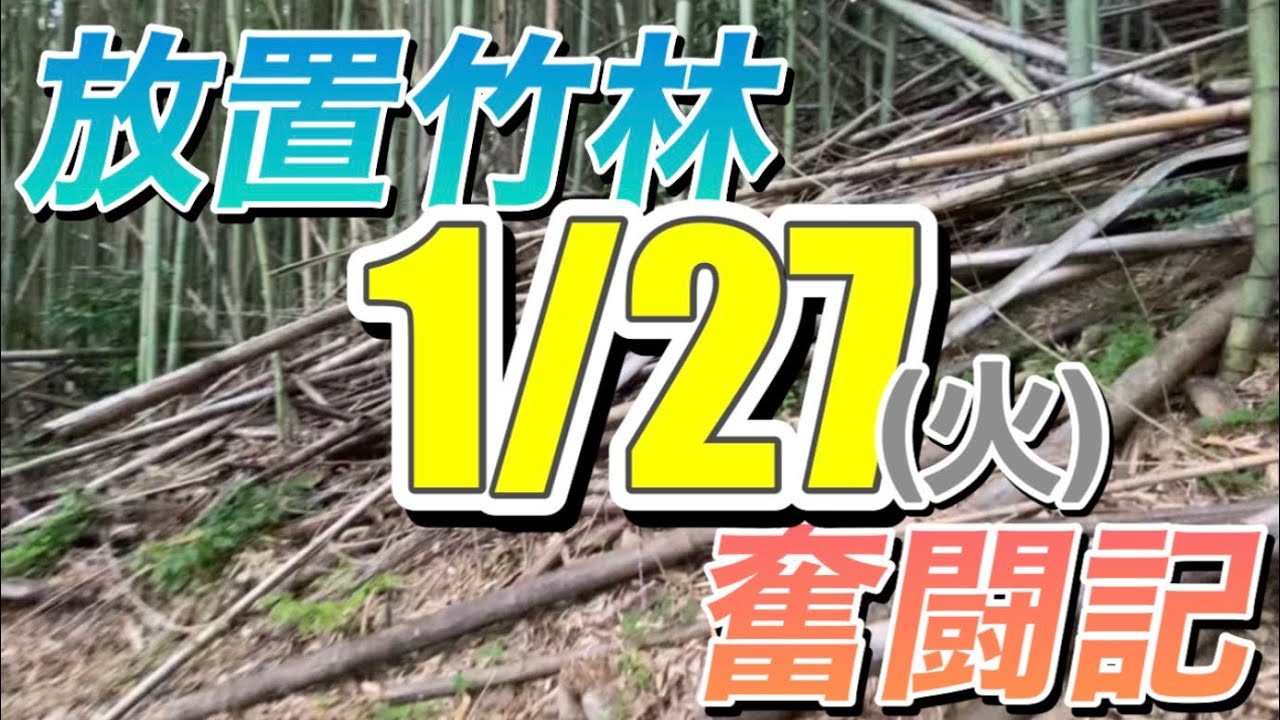 放置竹林奮闘記【早期退職者が竹を焼く日々】2026/01/27