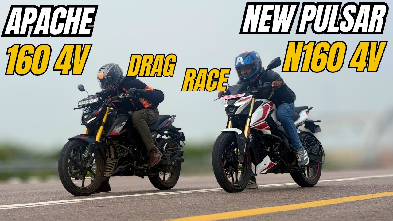 New Pulsar N160SS vs Apache RTR160 4V drag Race | NO Slipstreaming | The UP46 Rider |
