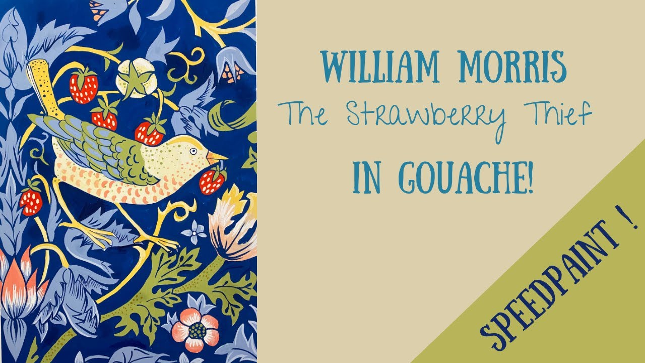 Painting in Gouache William Morris Style!